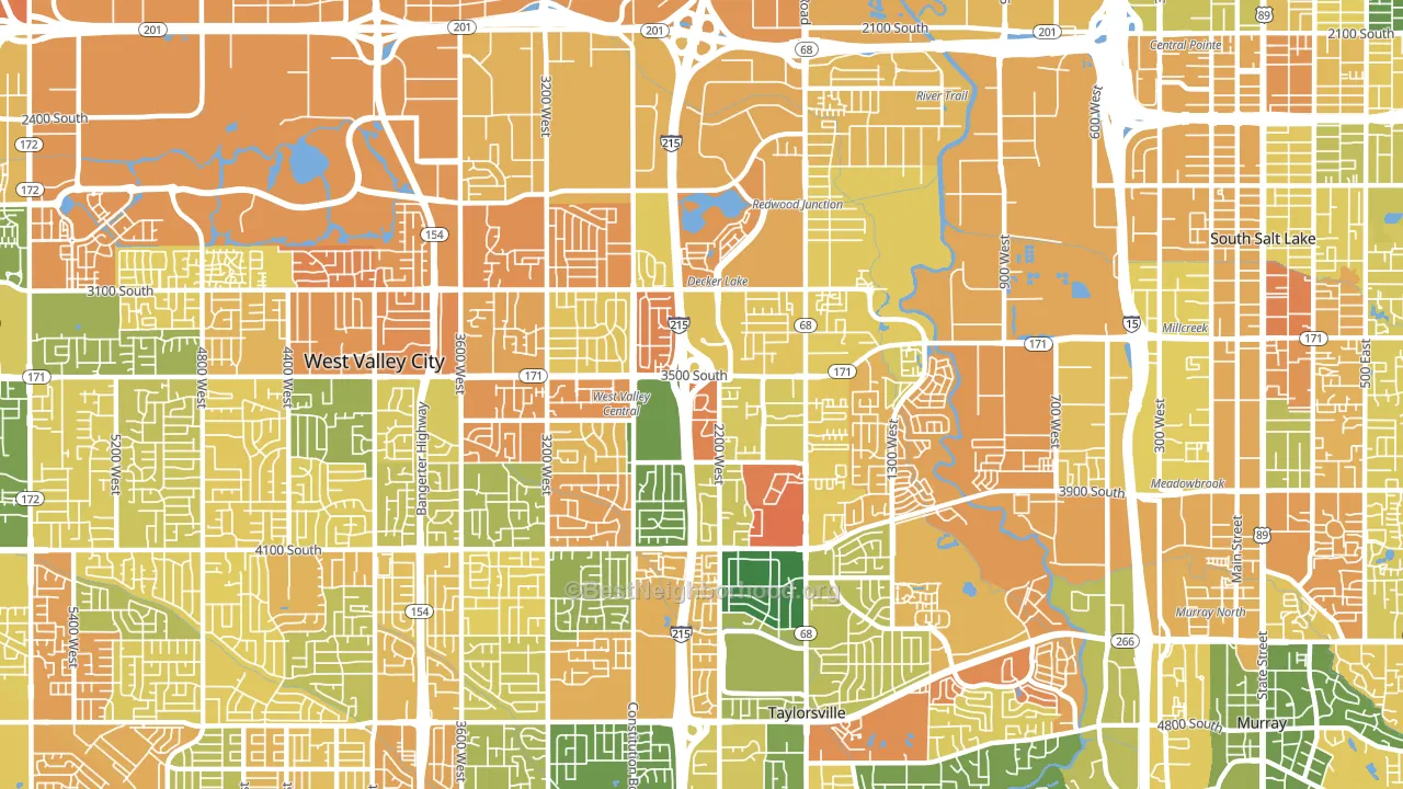 84119, UT block-group voter-turnout map
