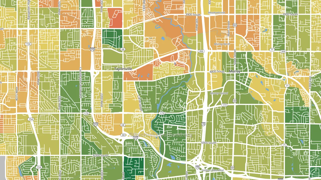 84123, UT block-group voter-turnout map