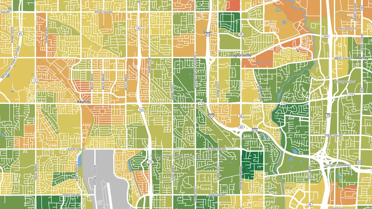 84129, UT block-group voter-turnout map