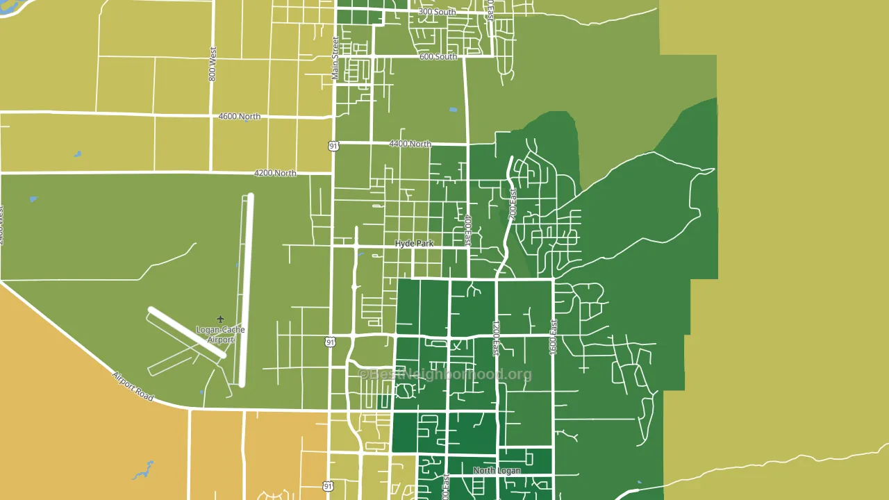 84318, UT block-group voter-turnout map