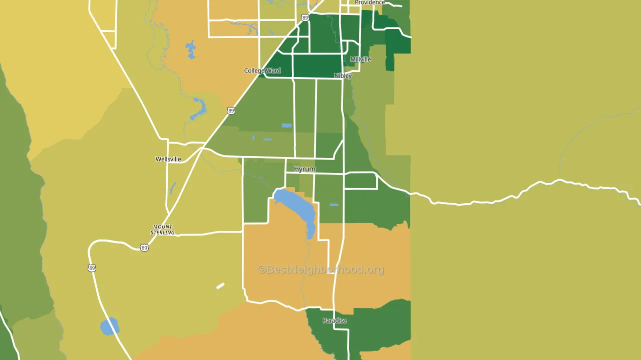 84319, UT block-group voter-turnout map