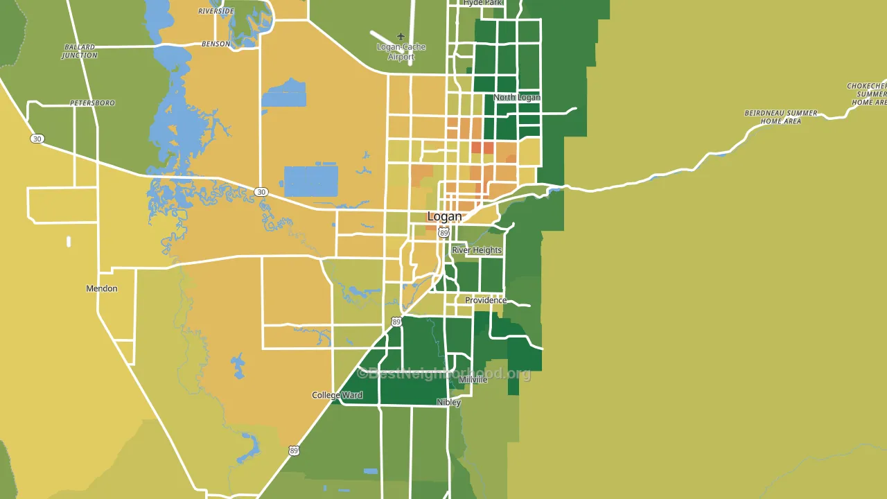 84321, UT block-group voter-turnout map