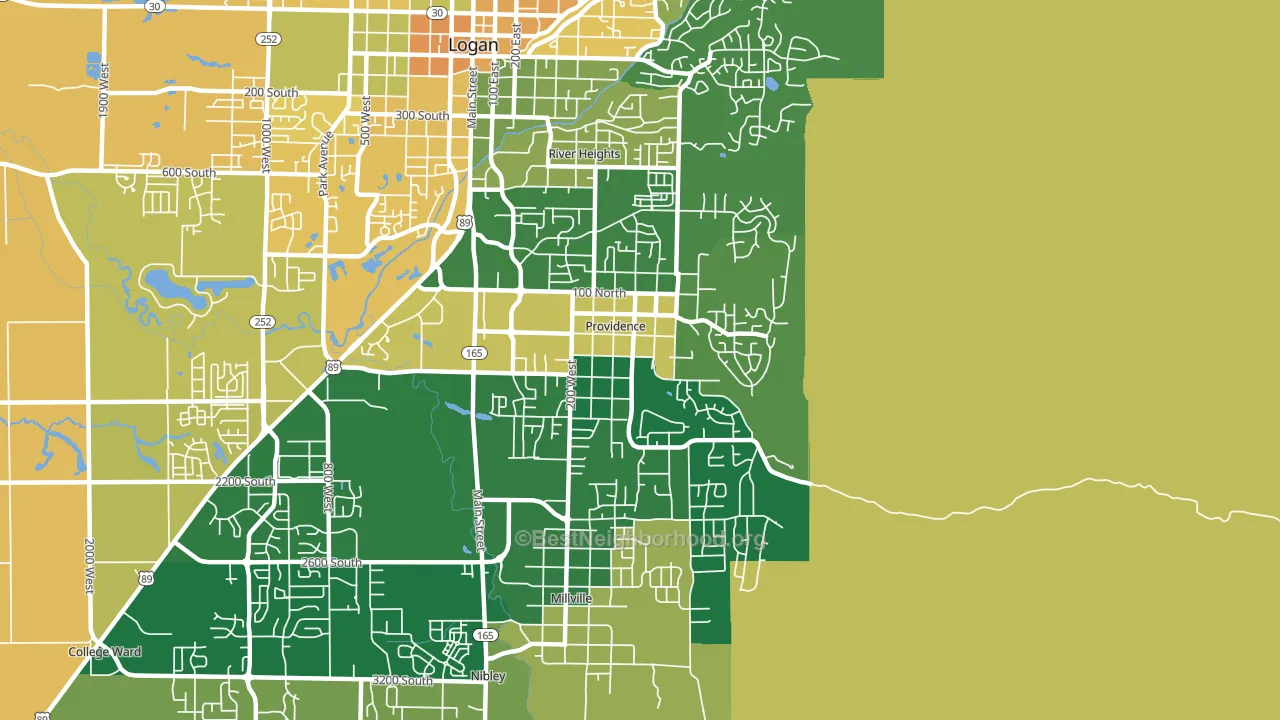84332, UT block-group voter-turnout map