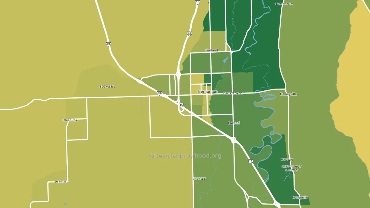 84337, UT block-group voter-turnout map