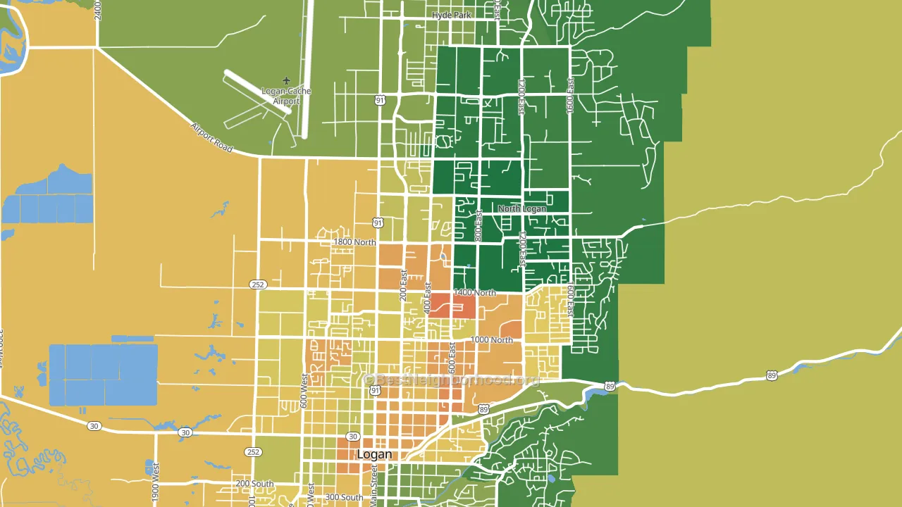 84341, UT block-group voter-turnout map