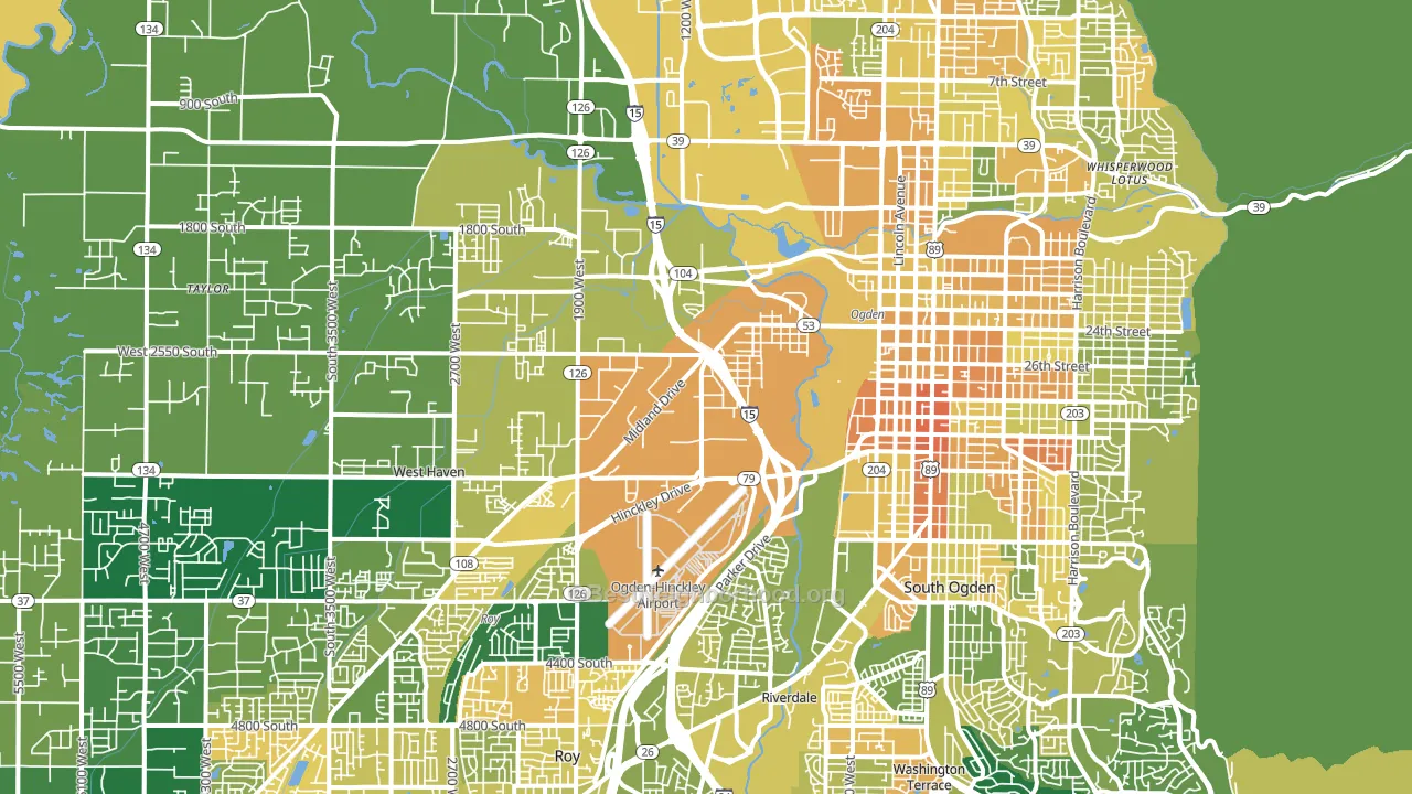 84401, UT block-group voter-turnout map