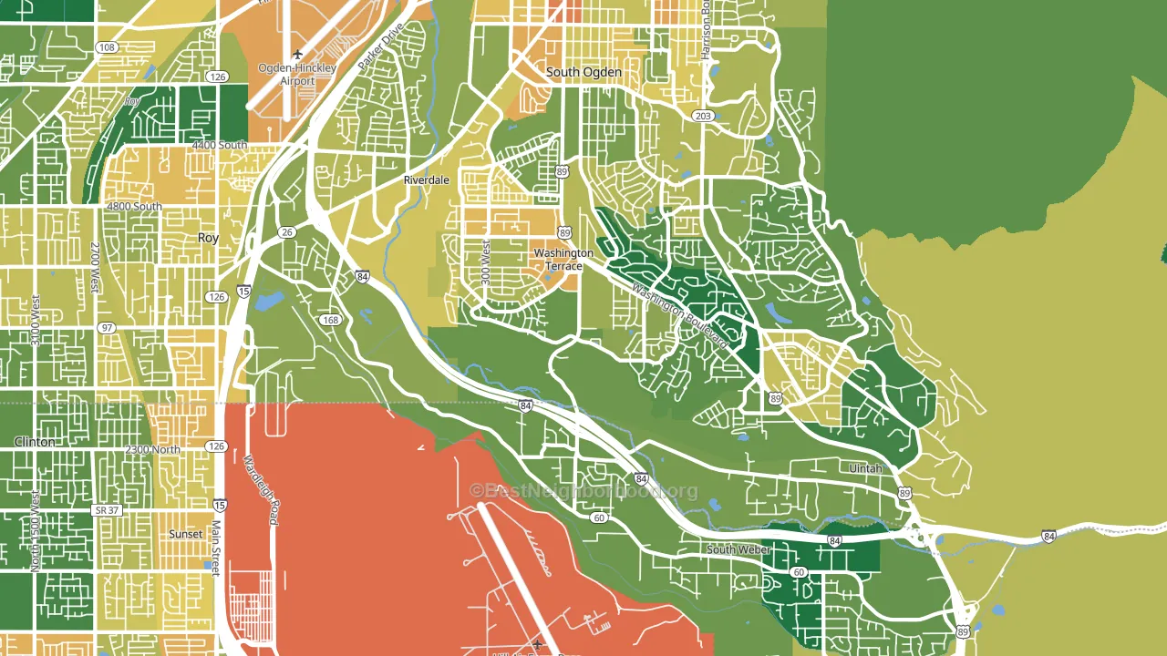 84405, UT block-group voter-turnout map