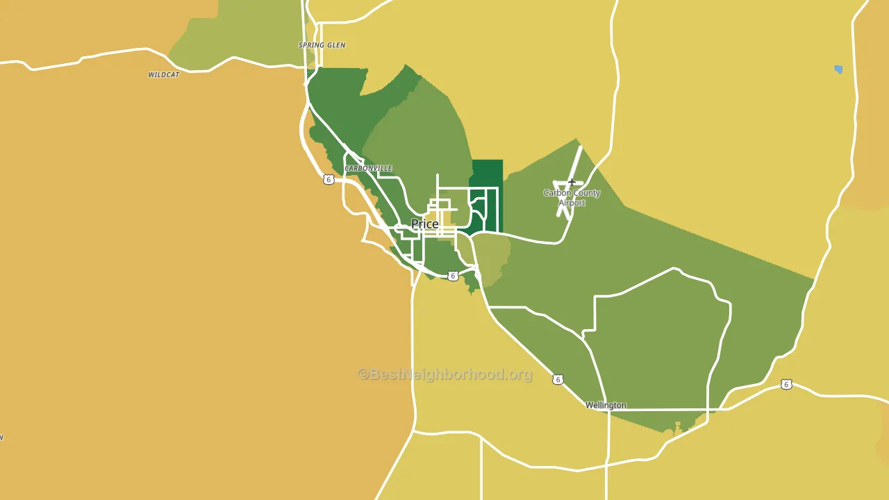 84501, UT block-group voter-turnout map
