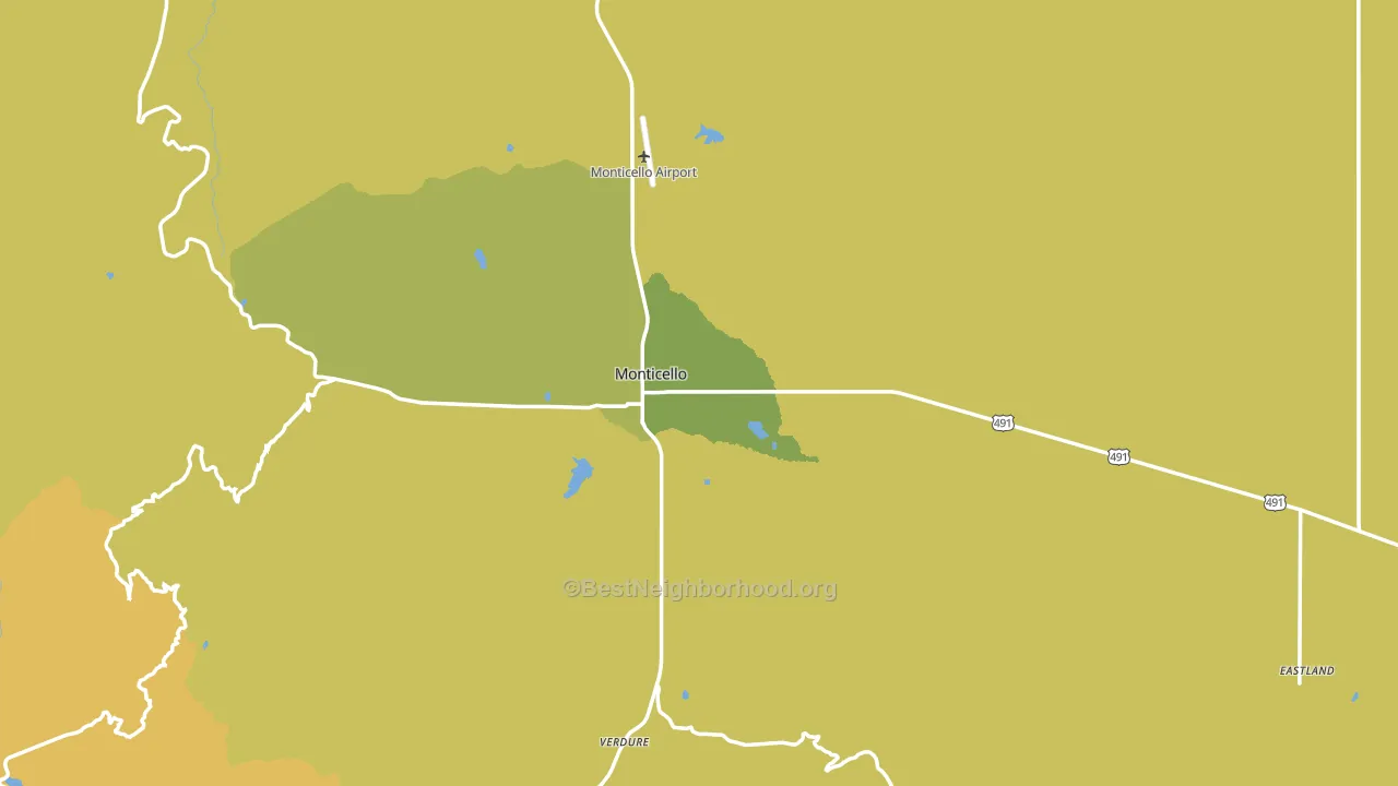 84535, UT block-group voter-turnout map