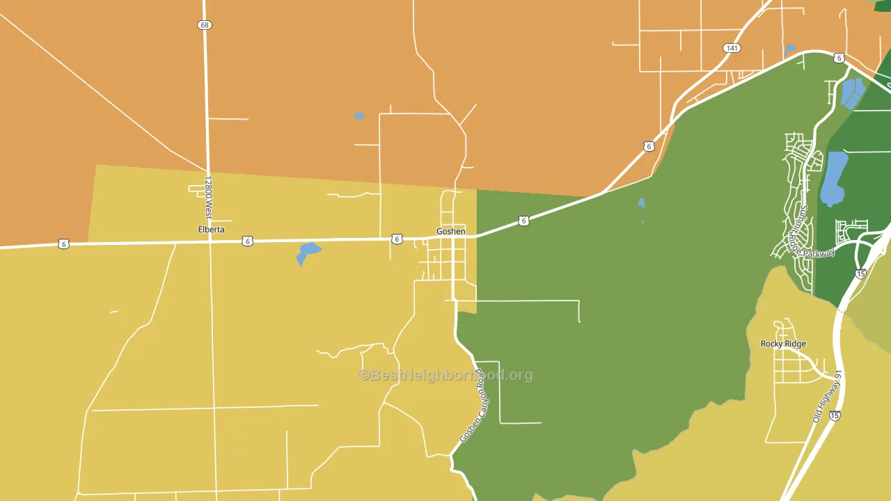 84633, UT block-group voter-turnout map