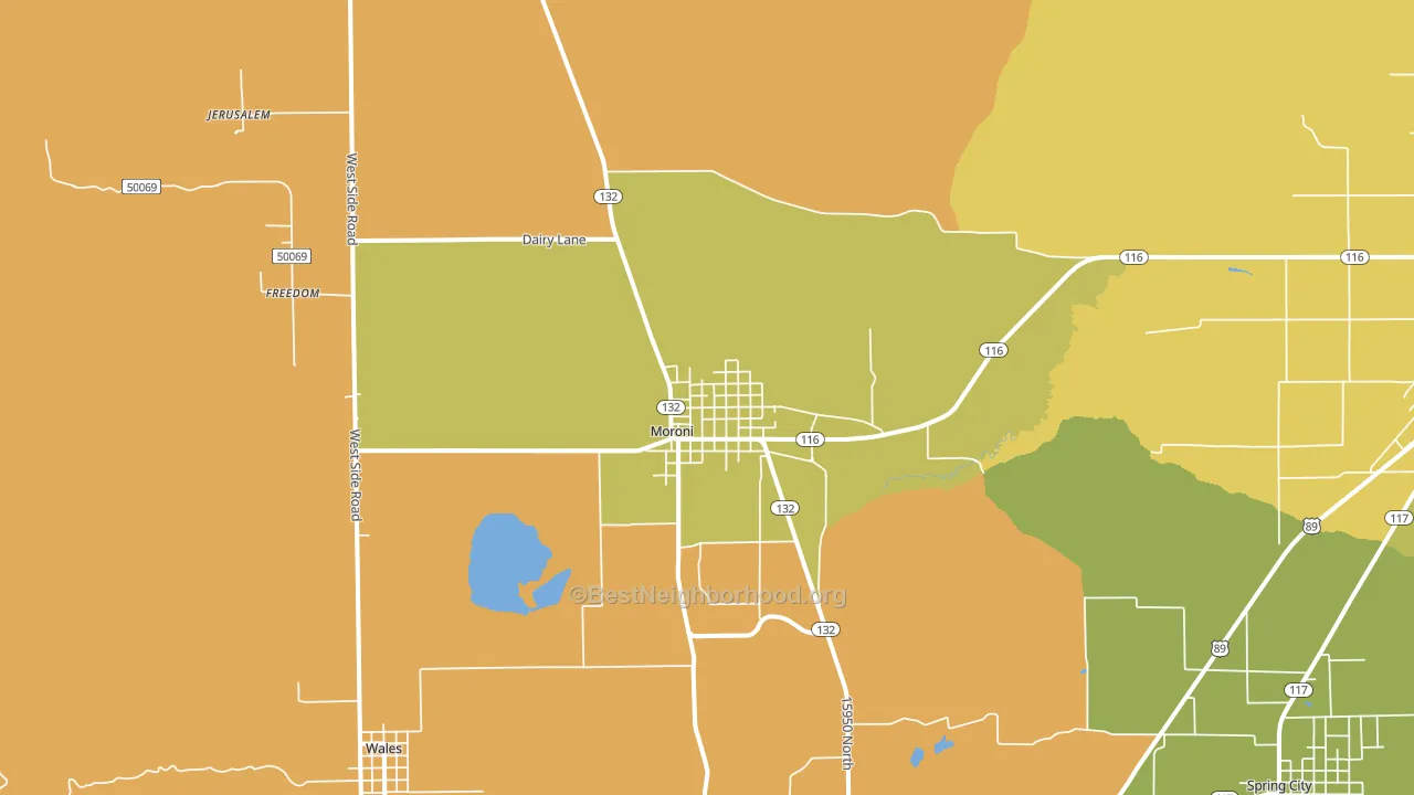 84646, UT block-group voter-turnout map