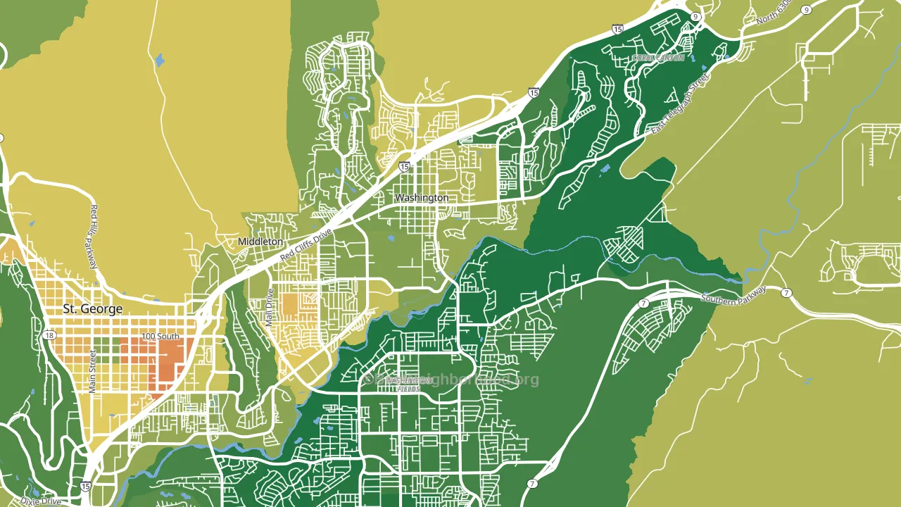 84780, UT block-group voter-turnout map