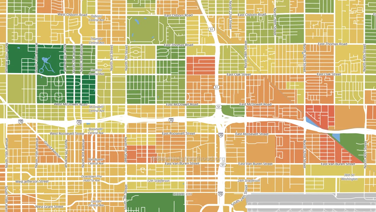 85006, AZ block-group voter-turnout map