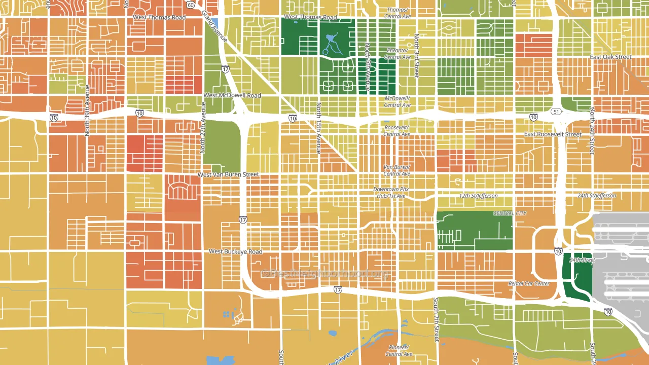 85007, AZ block-group voter-turnout map