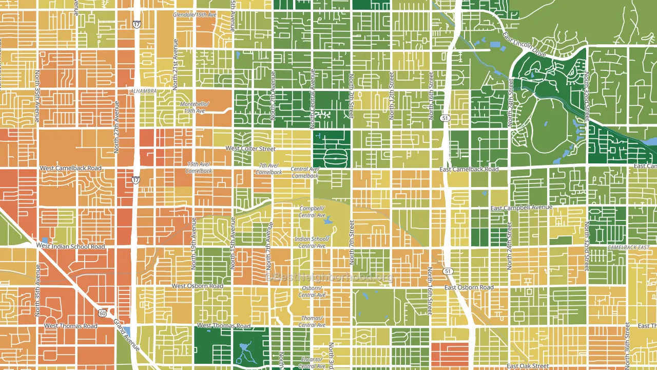 85012, AZ block-group voter-turnout map