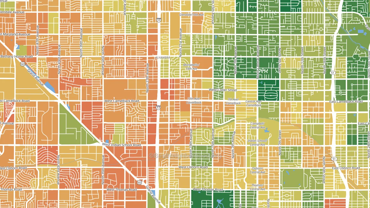 85015, AZ block-group voter-turnout map