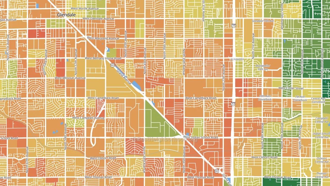 85019, AZ block-group voter-turnout map
