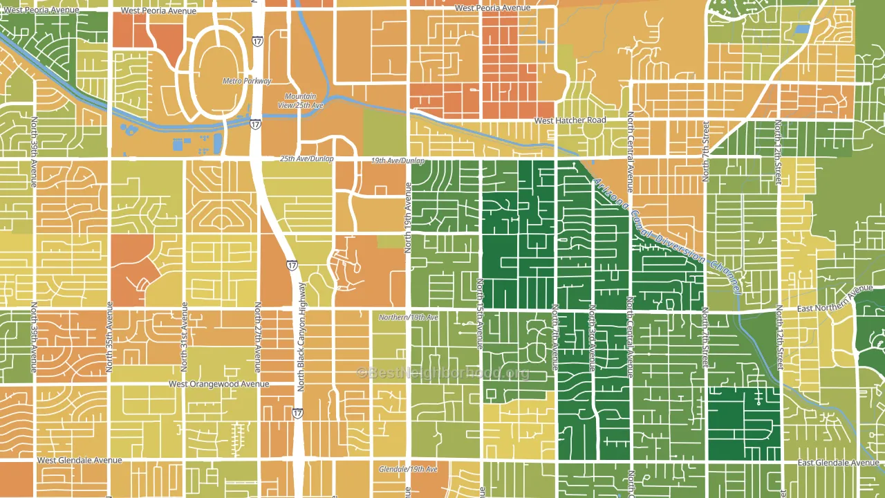 85021, AZ block-group voter-turnout map