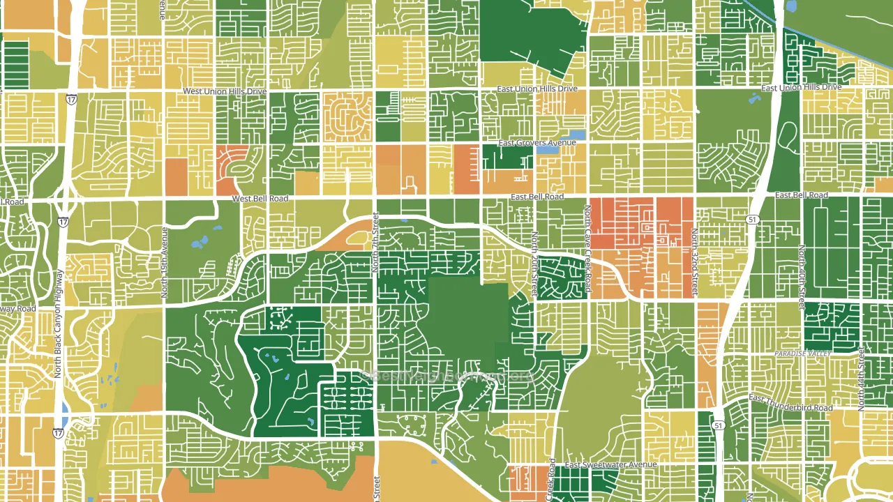 85022, AZ block-group voter-turnout map
