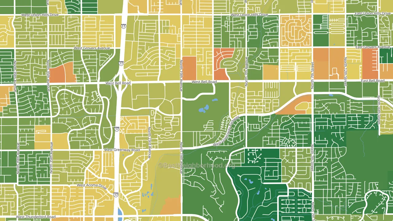 85023, AZ block-group voter-turnout map