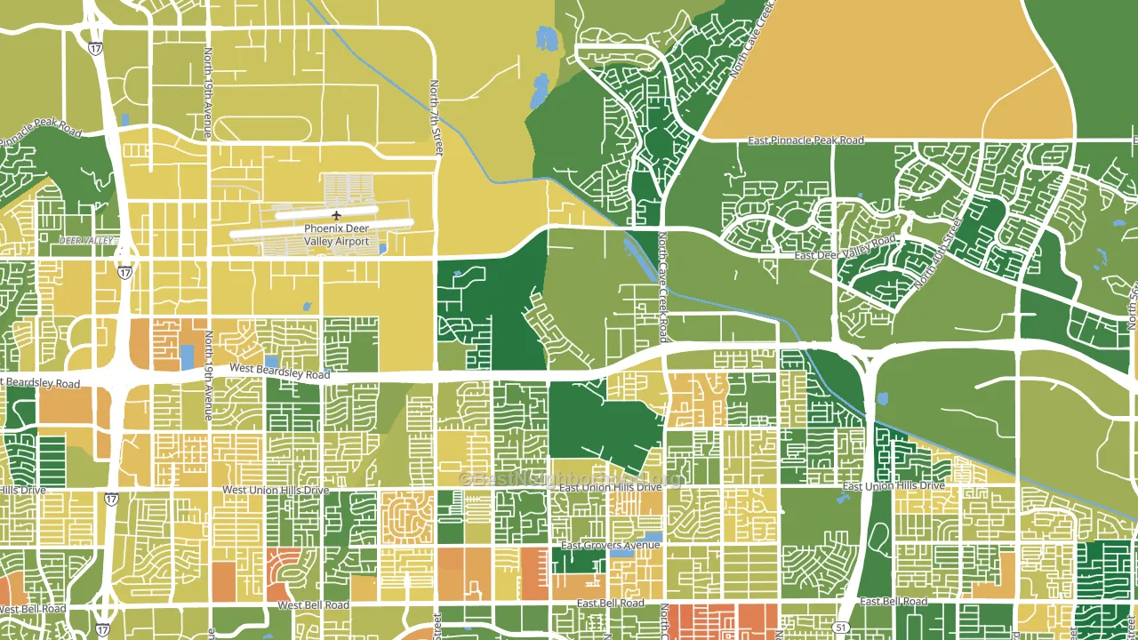 85024, AZ block-group voter-turnout map