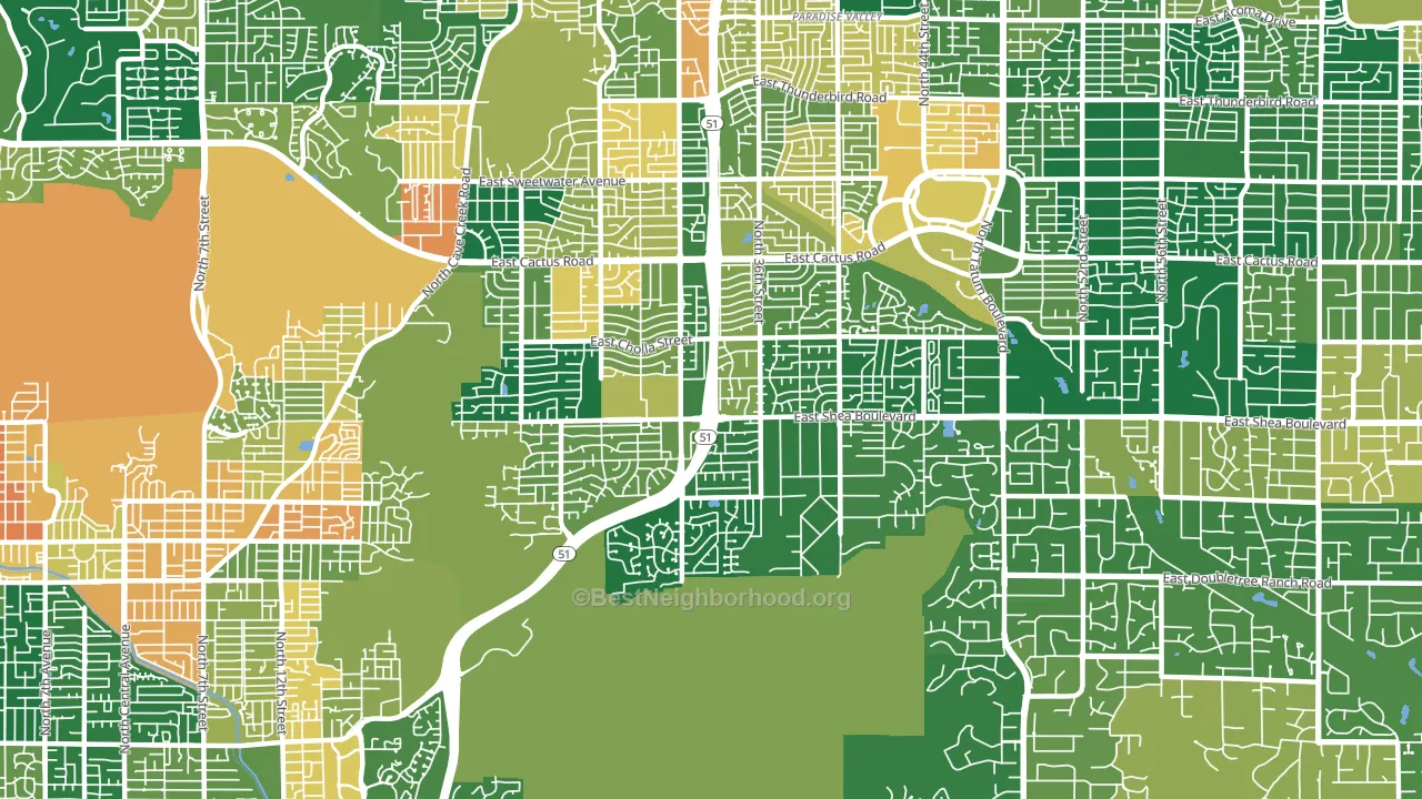 85028, AZ block-group voter-turnout map