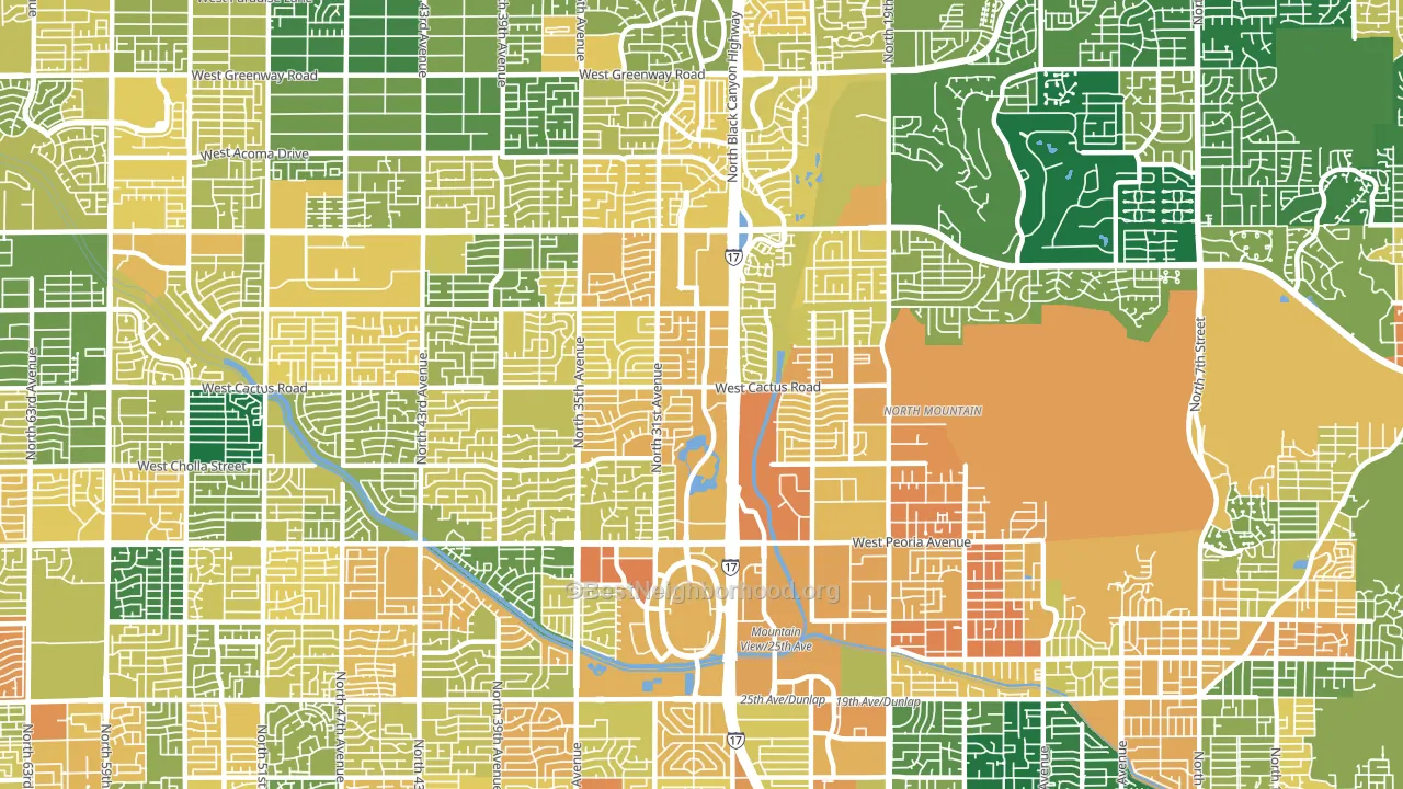 85029, AZ block-group voter-turnout map