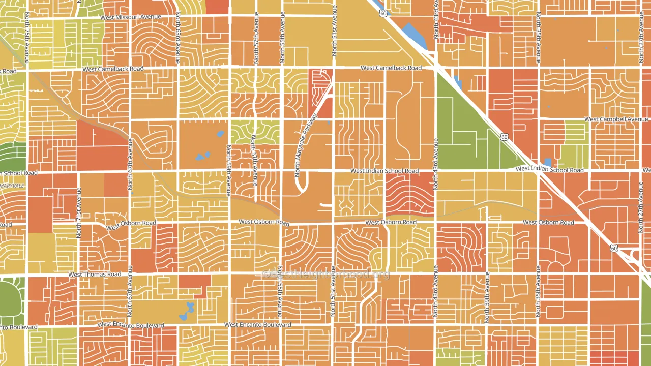 85031, AZ block-group voter-turnout map