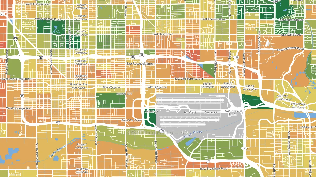 85034, AZ block-group voter-turnout map