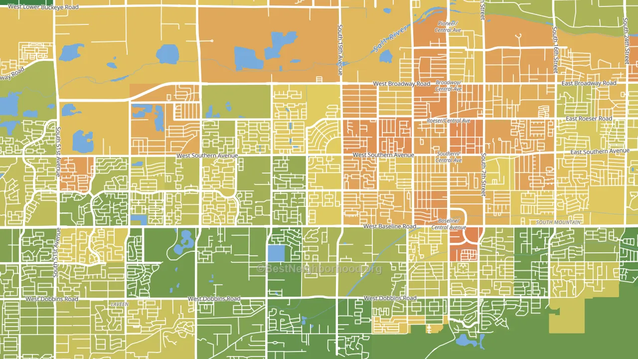 85041, AZ block-group voter-turnout map