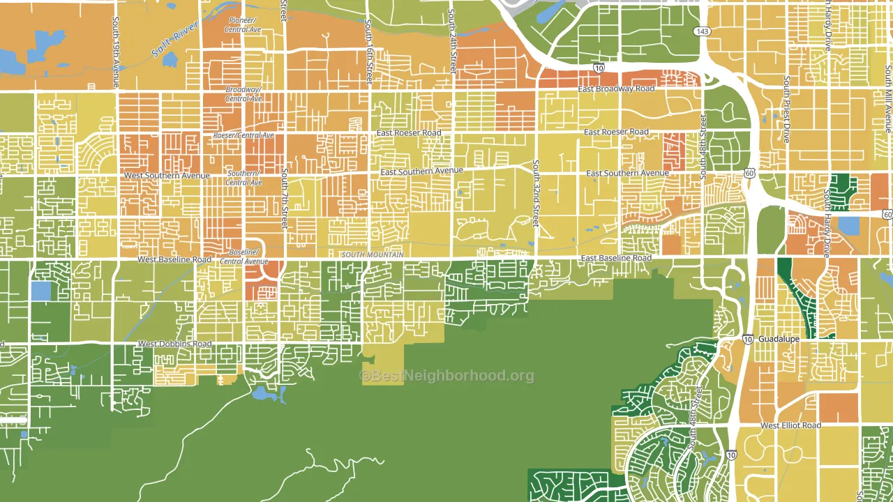 85042, AZ block-group voter-turnout map