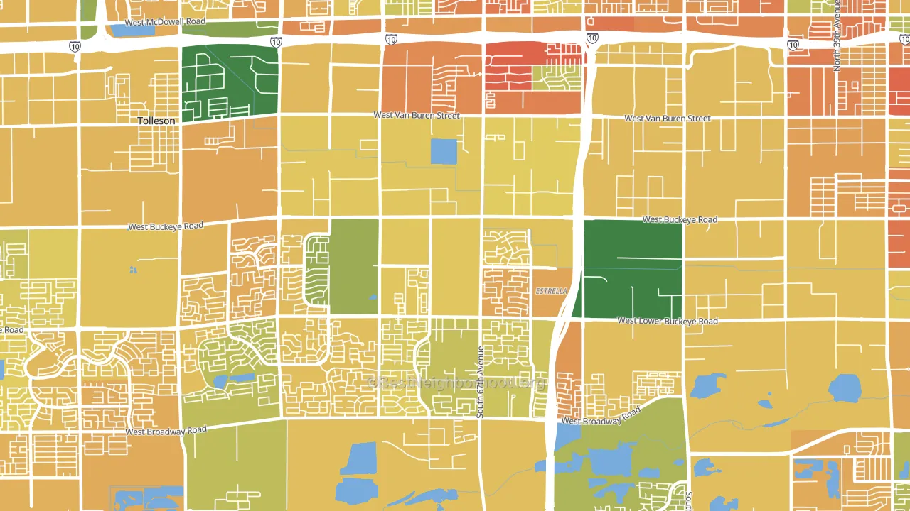 85043, AZ block-group voter-turnout map