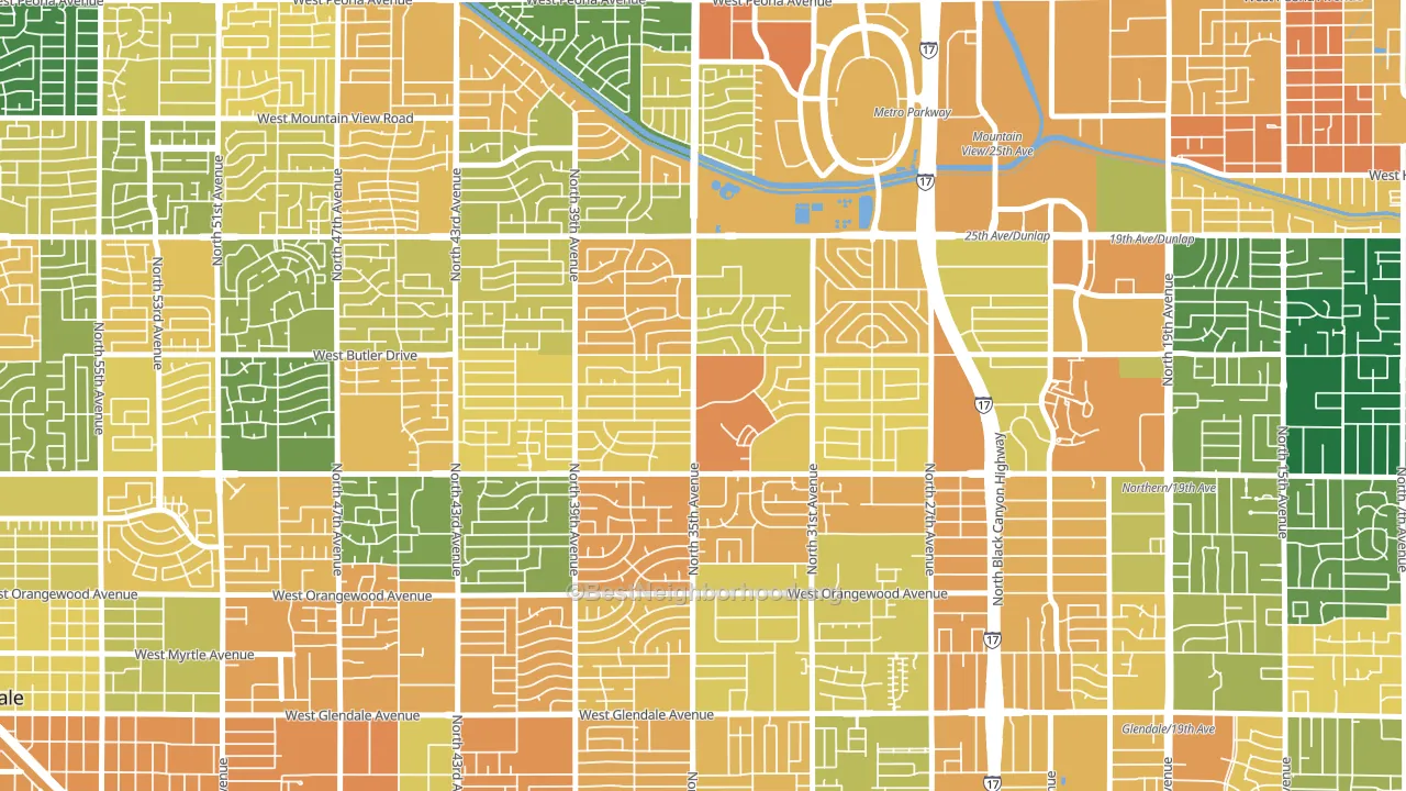 85051, AZ block-group voter-turnout map