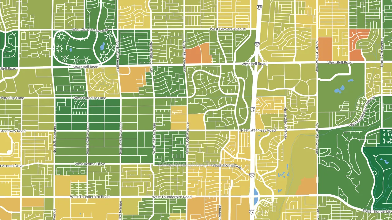 85053, AZ block-group voter-turnout map