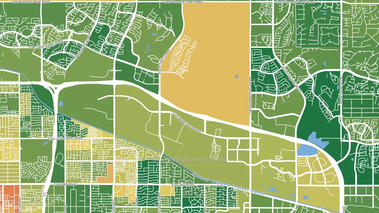 85054, AZ block-group voter-turnout map