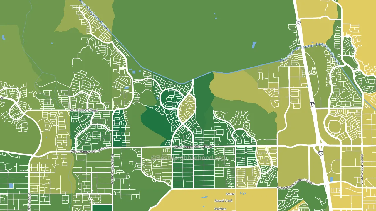 85083, AZ block-group voter-turnout map
