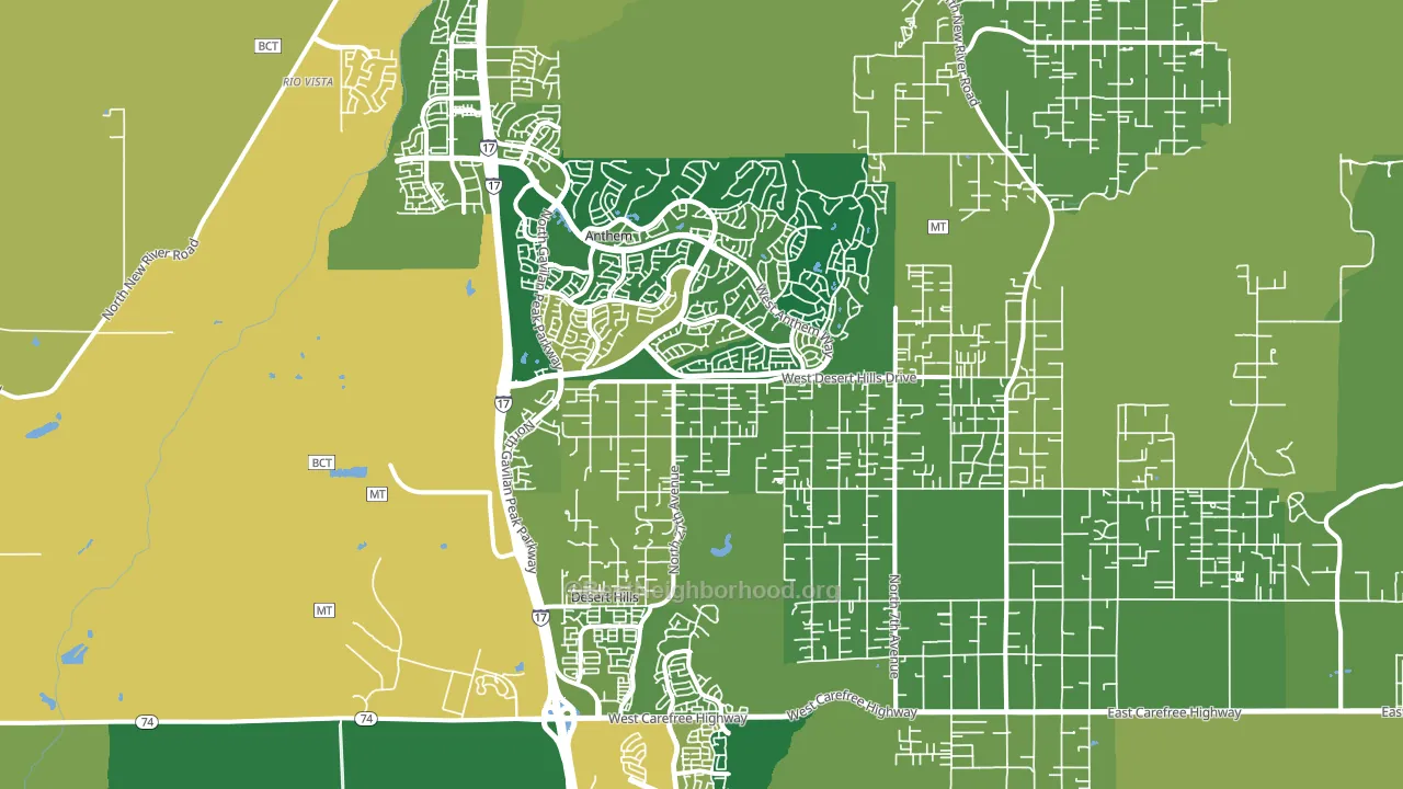 85086, AZ block-group voter-turnout map