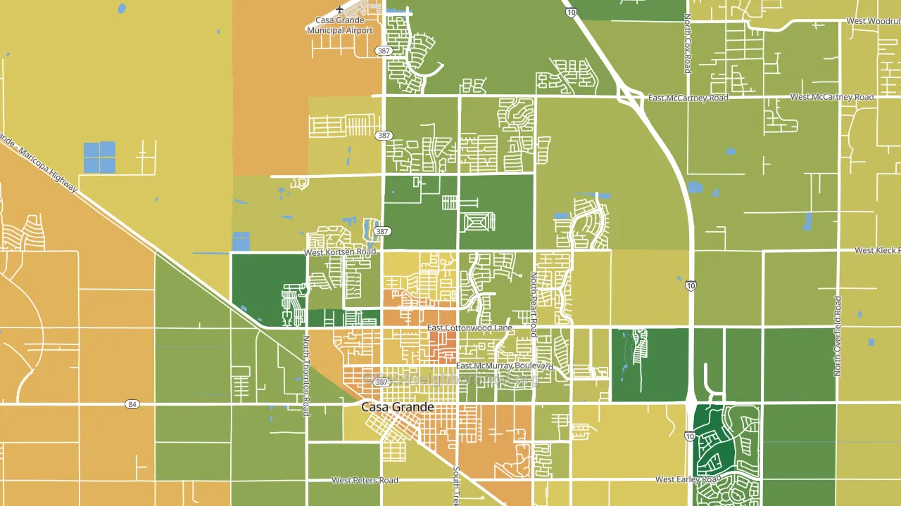 85122, AZ block-group voter-turnout map