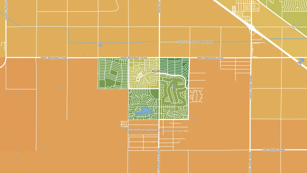 85123, AZ block-group voter-turnout map