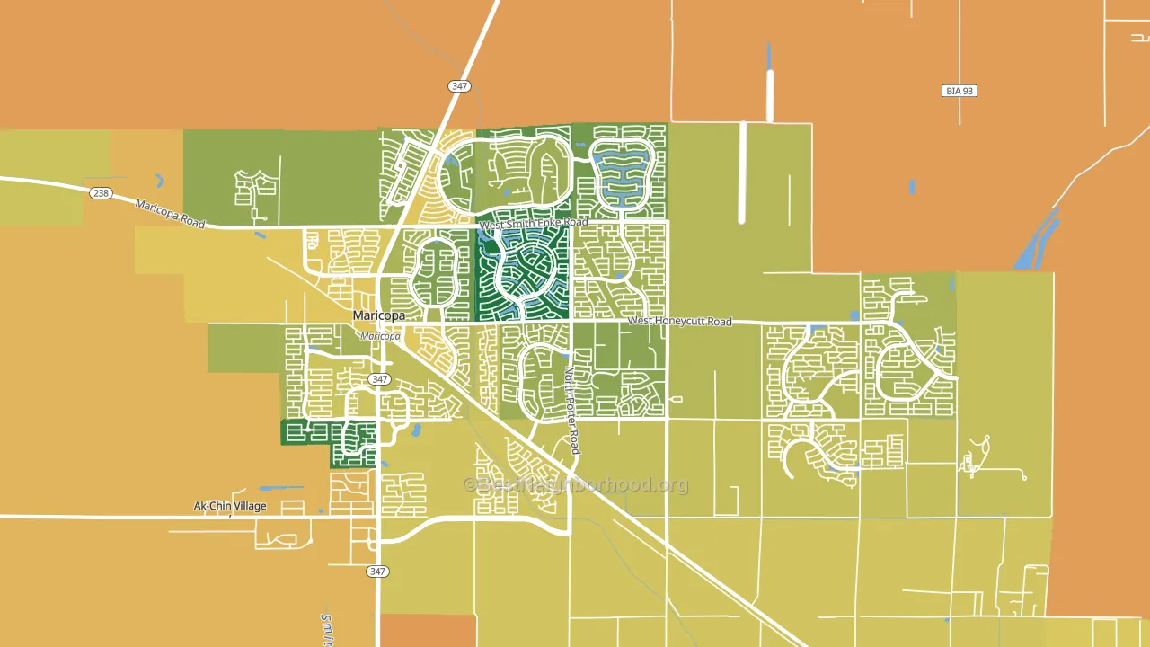 85138, AZ block-group voter-turnout map
