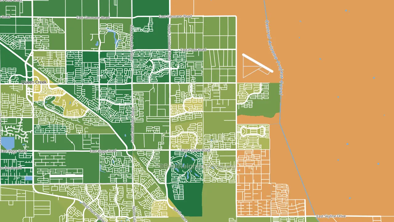 85140, AZ block-group voter-turnout map
