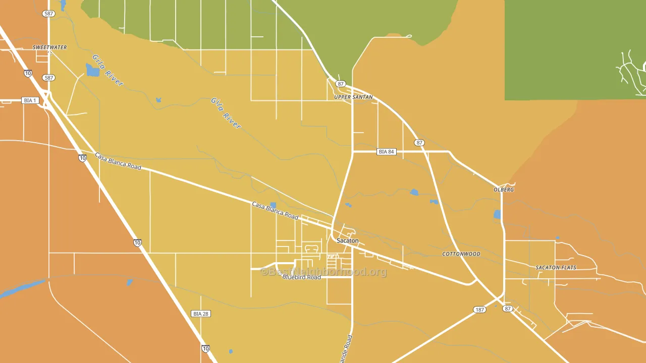 85147, AZ block-group voter-turnout map