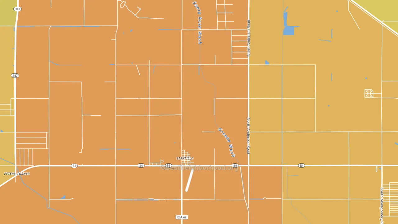 85172, AZ block-group voter-turnout map