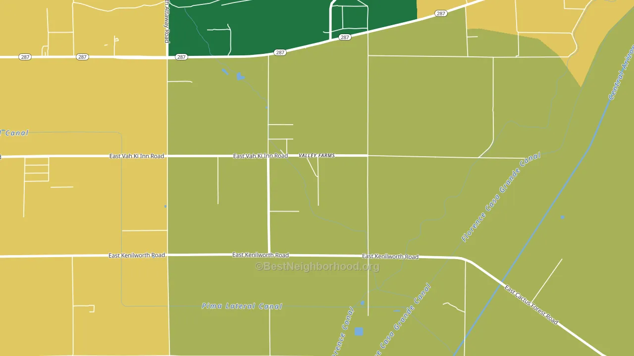 85191, AZ block-group voter-turnout map