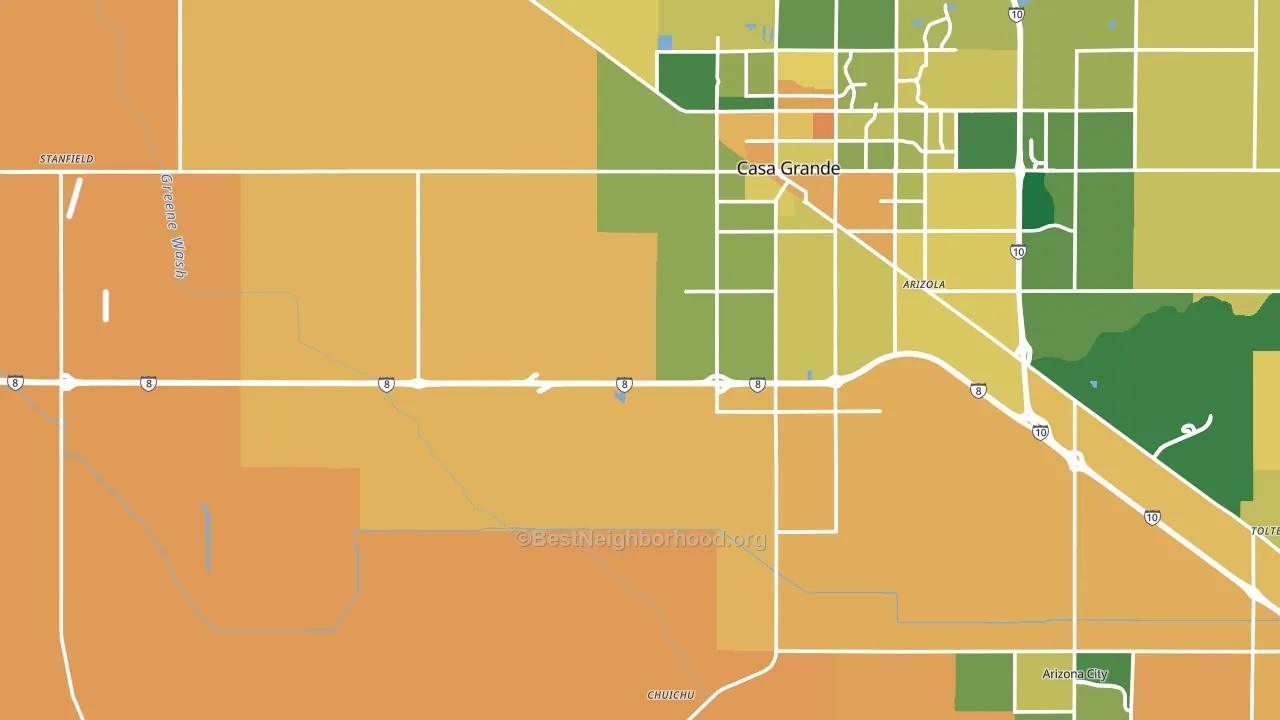 85193, AZ block-group voter-turnout map