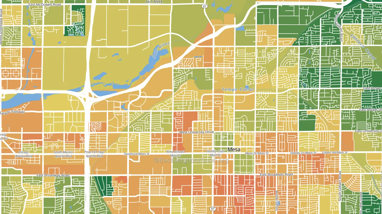 85201, AZ block-group voter-turnout map