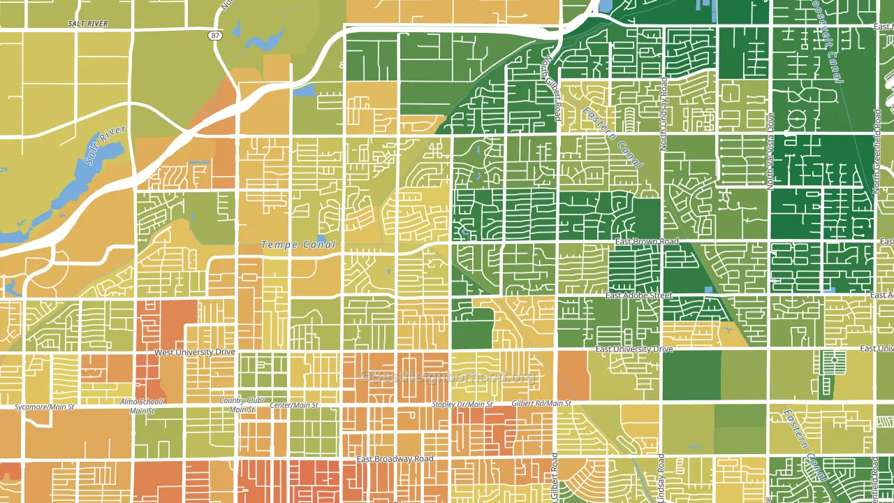 85203, AZ block-group voter-turnout map