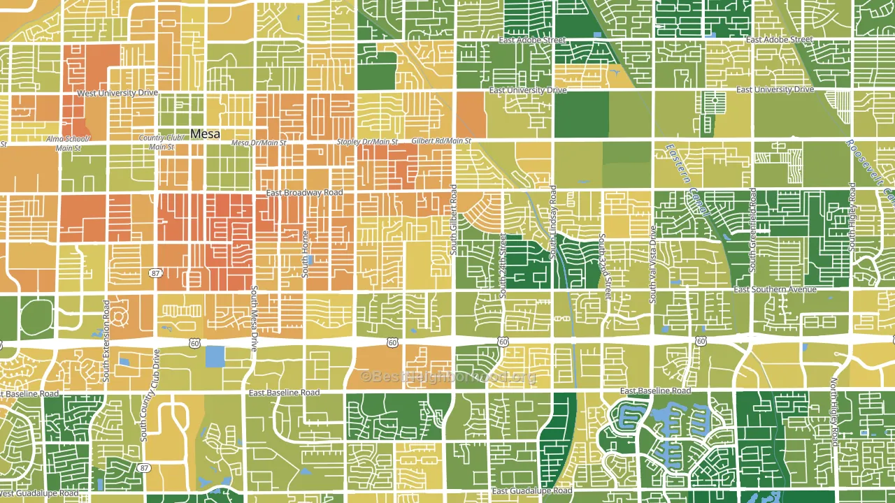 85204, AZ block-group voter-turnout map