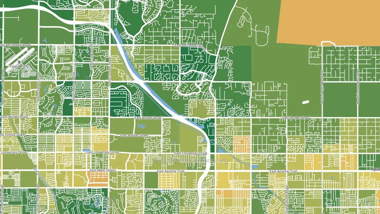 85207, AZ block-group voter-turnout map