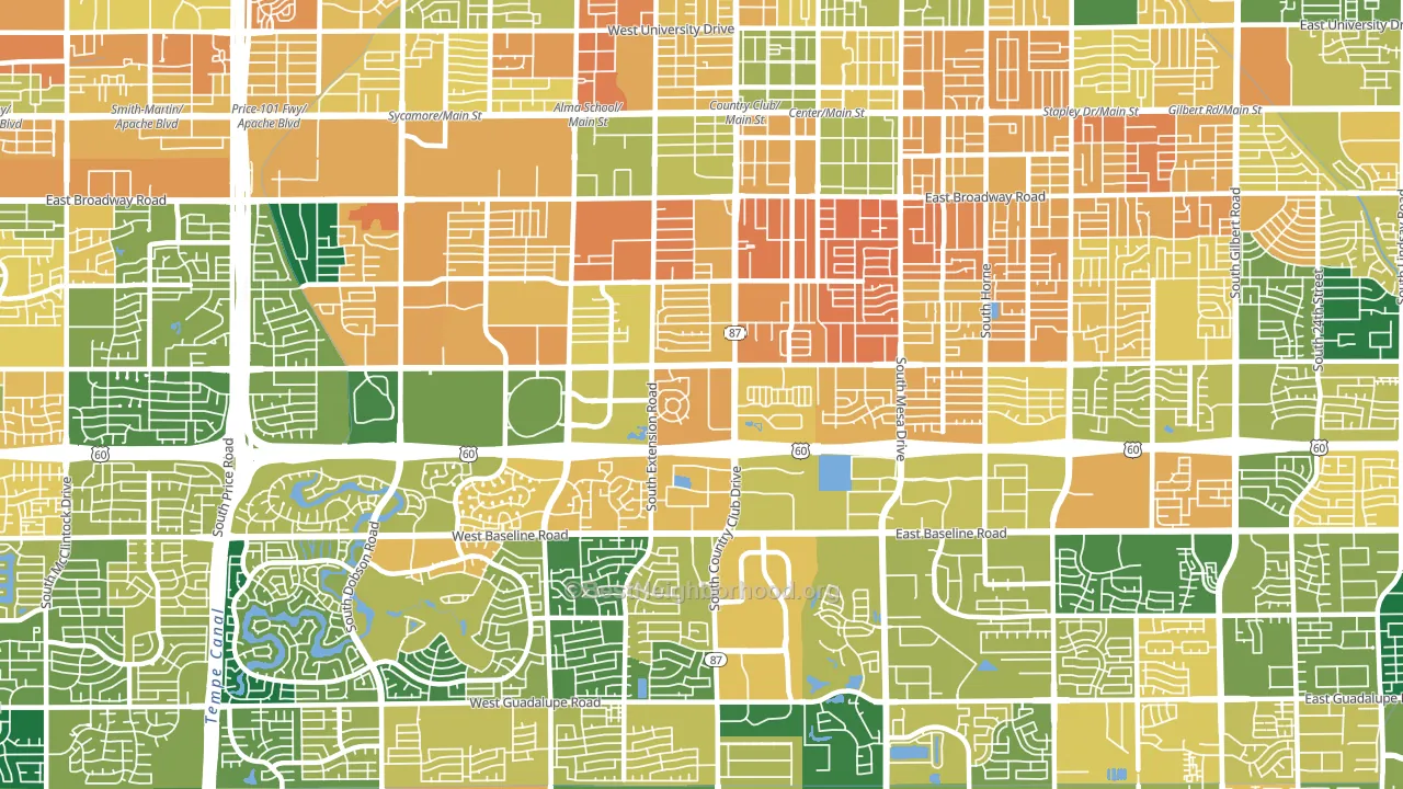 85210, AZ block-group voter-turnout map